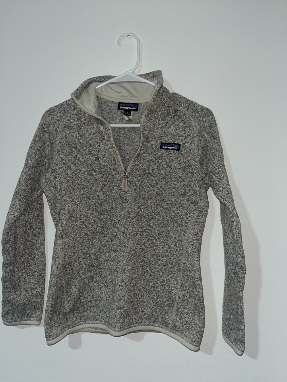 Patagonia Light Gray Half-Zip Fleece Pullover Size XS - Picture 1 of 5